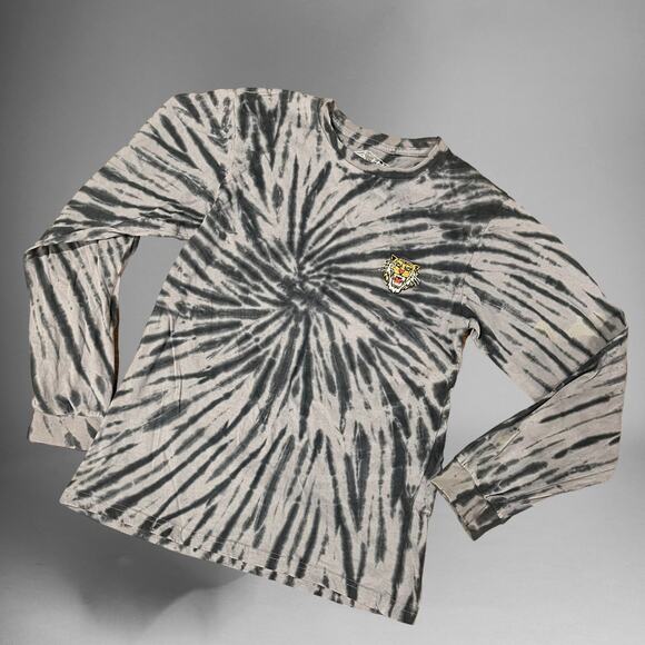Y2K Streetwear Eighty-Eight Tie-Dye Long Sleeve Tiger Shirt Hippie Boho Skater - Picture 1 of 8